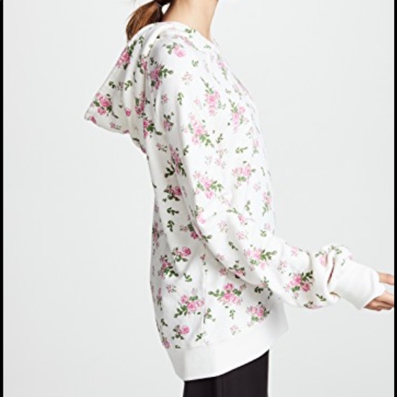 Pam & Gela Floral Print Hooded Sweatshirt size P / XS - Picture 4 of 11